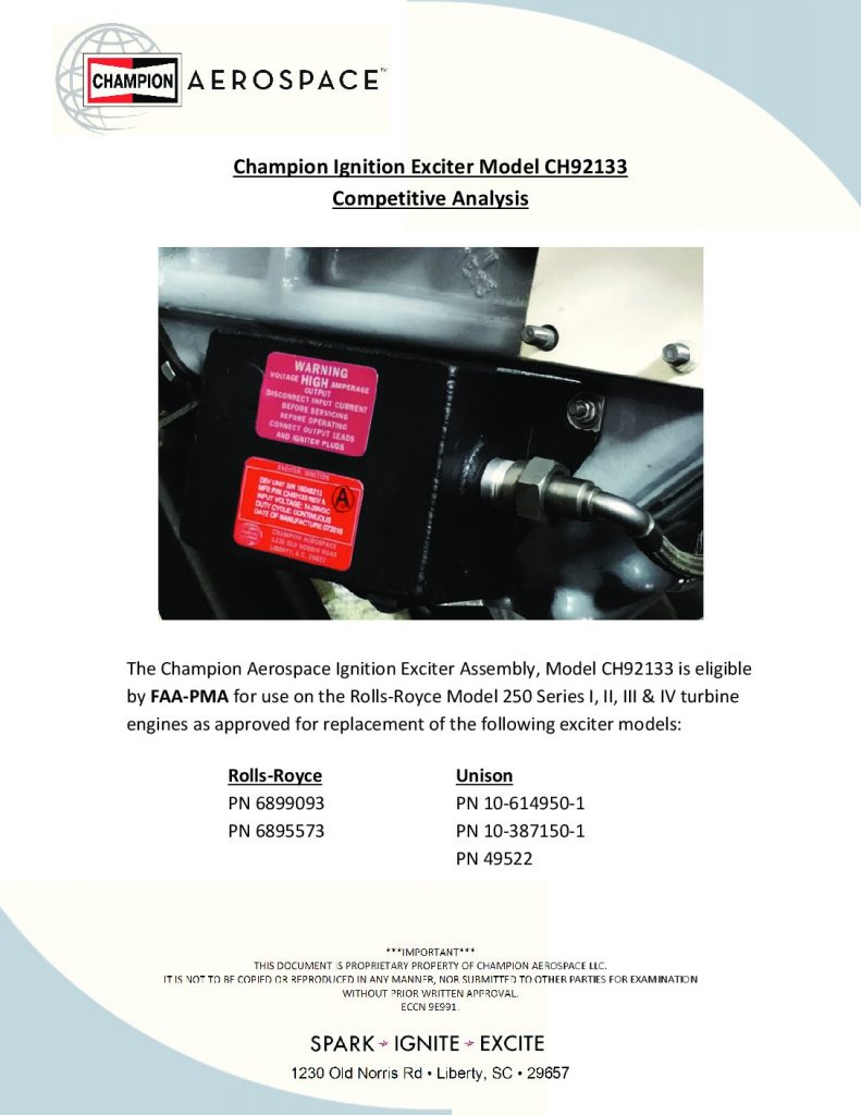 Exciters Champion Aerospace