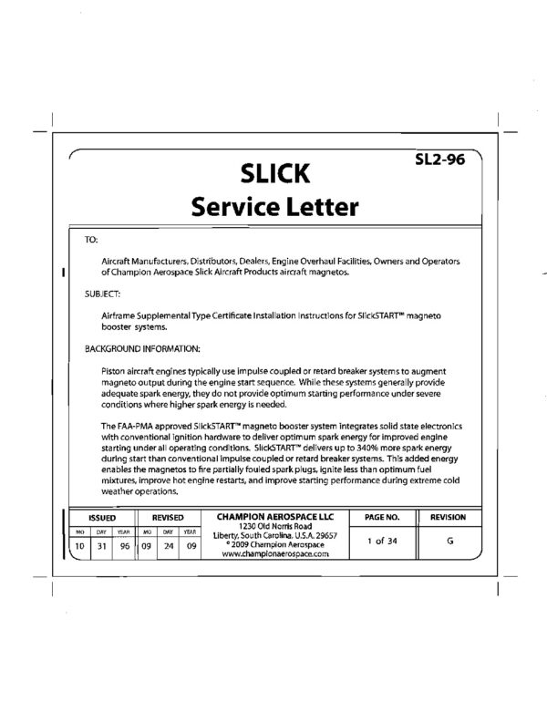 SureSTART Booster - Champion Aerospace