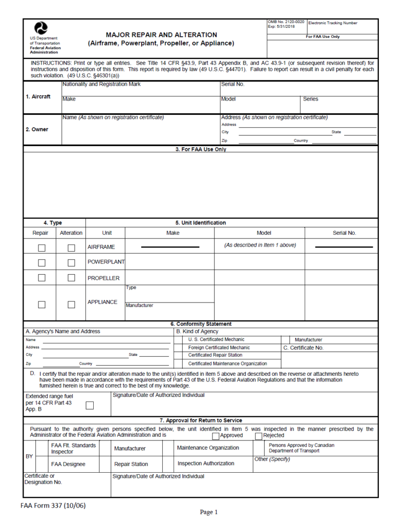 Faa 337 Form Instructions Example.pdf SureSTART Booster - Champion Aerospace