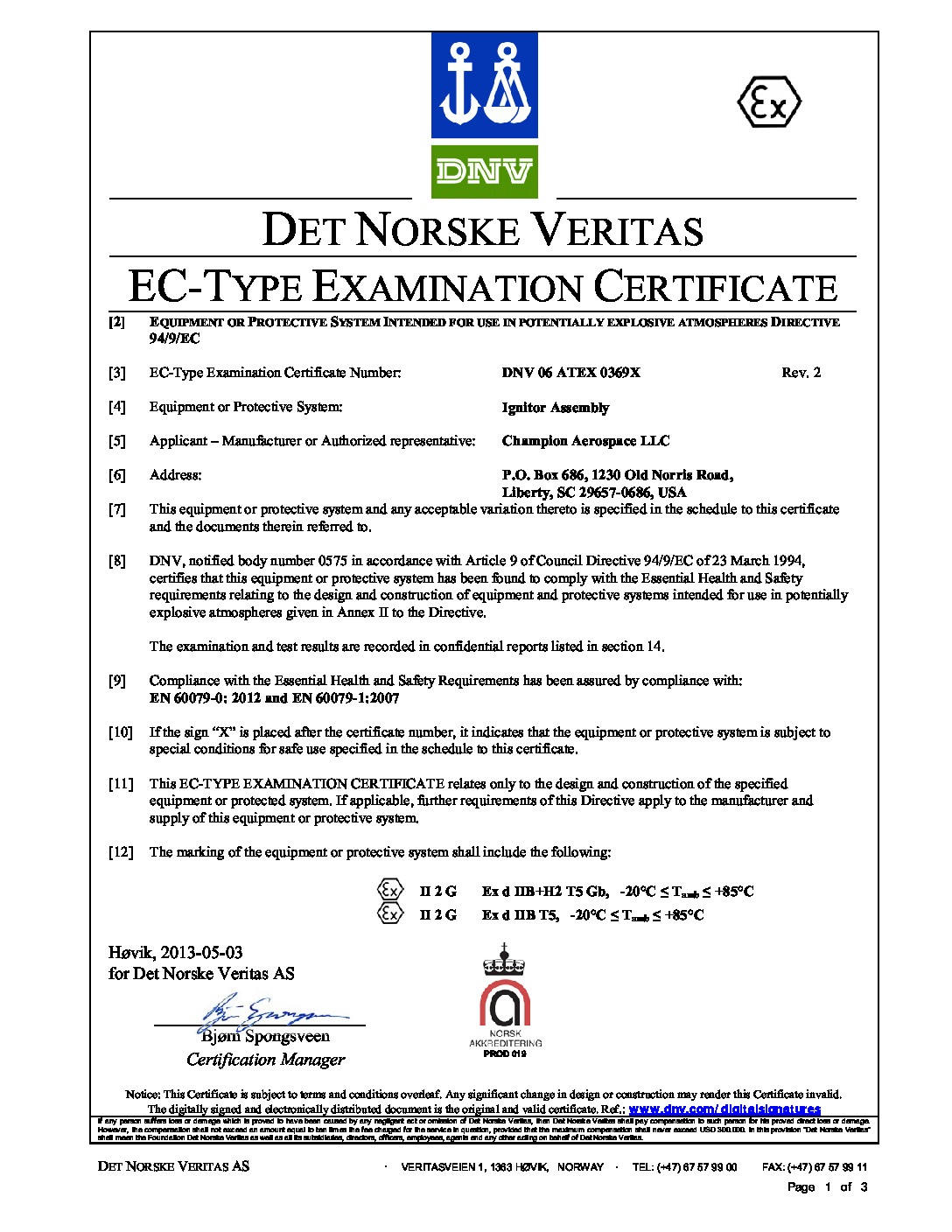 Industrial Gas Turbine Champion Aerospace